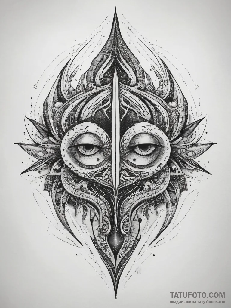 Tattoo design an abstract "embrace" in linewo... - эскиз тату (№1753804008_0, 29.07.2025 15:46) — Tatufoto.com