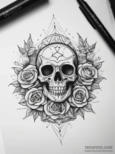 Tattoo design a small, minimalist camping sce... - эскиз тату (№1753805809_0, 29.07.2025 16:16) — Tatufoto.com