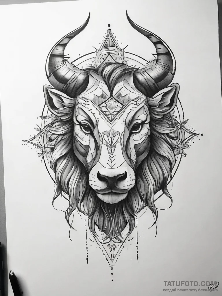 Tattoo design an abstract interpretation of t... - эскиз тату (№1753806203_0, 29.07.2025 16:23) — Tatufoto.com