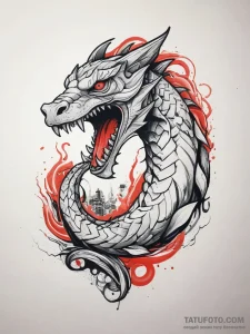 Jörmungandr biting its own tail (is there as... - эскиз тату (№1753809750_0, 29.07.2025 17:22) — Tatufoto.com