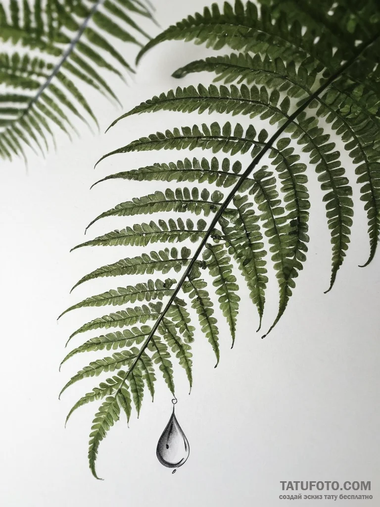 A macro photo of a single dewdrop on a vibran... - эскиз тату (№1753810916_0, 29.07.2025 17:41) — Tatufoto.com