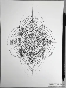 Tattoo design an abstract flow of energy cont... - эскиз тату (№1753813254_0, 29.07.2025 18:20) — Tatufoto.com