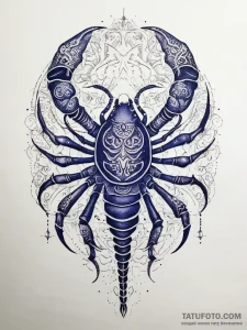 Tattoo design a scorpio scorpion, its silhoue... - эскиз тату (№1753814221_0, 29.07.2025 18:37) — Tatufoto.com