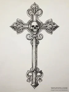 A skeleton key, tattoo flash sheet design, on... - эскиз тату (№1753818899_0, 29.07.2025 19:54) — Tatufoto.com