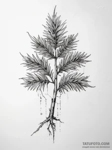 Tattoo sketch a strong, unyielding redwood se... - эскиз тату (№1753819285_0, 29.07.2025 20:01) — Tatufoto.com