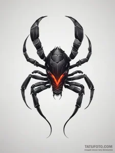 Tattoo design a scorpio scorpion made of obsi... - эскиз тату (№1753821991_0, 29.07.2025 20:46) — Tatufoto.com