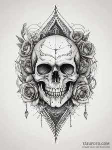 A vampire's bite mark, artistic tattoo sketch... - эскиз тату (№1753822569_0, 29.07.2025 20:56) — Tatufoto.com