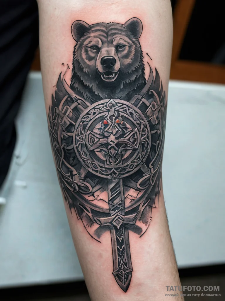 Tattoo on the left shoulder and transition to... - реализм (ч/б), чёрно-белая - эскиз тату (№1753824503_0, 29.07.2025 21:28) — Tatufoto.com