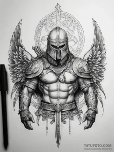 Tattoo on the left shoulder and transition to... - эскиз тату (№1753825123_0, 29.07.2025 21:38) — Tatufoto.com