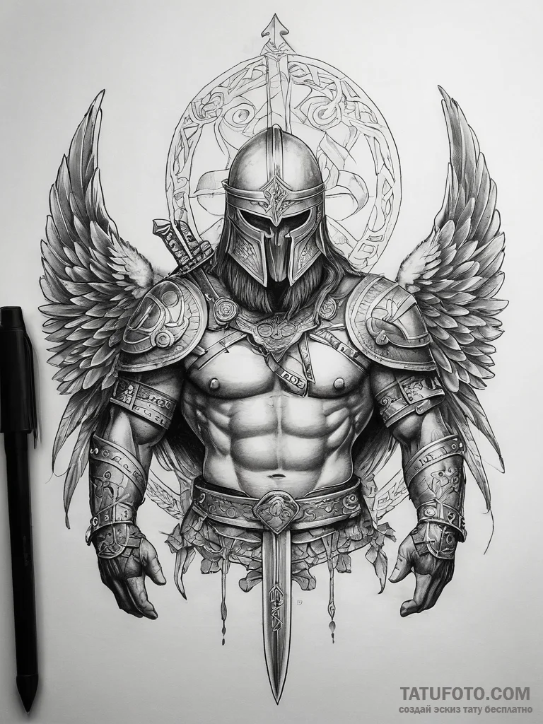 Tattoo on the left shoulder and transition to... - эскиз тату (№1753825123_0, 29.07.2025 21:38) — Tatufoto.com