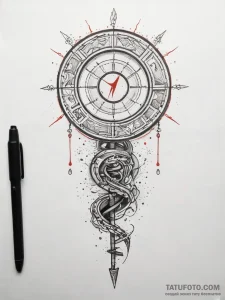 Tattoo design a zodiac glyph composed of micr... - эскиз тату (№1753827194_0, 29.07.2025 22:13) — Tatufoto.com