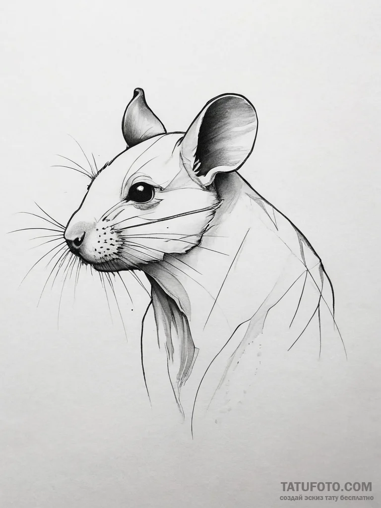 Rat - эскиз тату (№1753828531_0, 29.07.2025 22:35) — Tatufoto.com