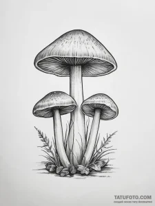 Mushrooms - эскиз тату (№1753831067_0, 29.07.2025 23:17) — Tatufoto.com