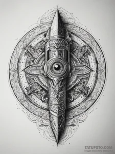 Tattoo sketch a futuristic weapon sight with... - эскиз тату (№1753832237_0, 29.07.2025 23:37) — Tatufoto.com