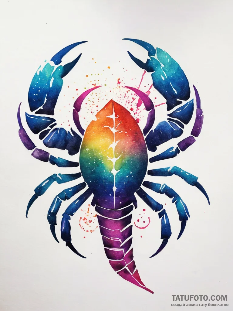 Tattoo design a scorpio scorpion, with pluto'... - эскиз тату (№1753833006_0, 29.07.2025 23:50) — Tatufoto.com