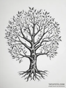 Tattoo sketch a "family tree" where names are... - эскиз тату (№1753833198_0, 29.07.2025 23:53) — Tatufoto.com