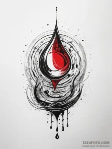 Tattoo sketch a single drop of water creating... - эскиз тату (№1753864607_0, 30.07.2025 08:36) — Tatufoto.com