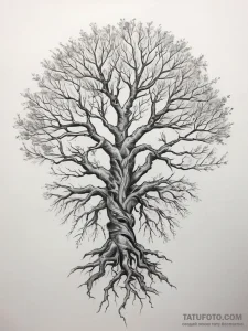 Tattoo sketch a gnarled root system forming a... - эскиз тату (№1753866565_0, 30.07.2025 09:09) — Tatufoto.com