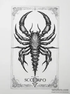 Tattoo design a scorpio scorpion with the "de... - эскиз тату (№1753867729_0, 30.07.2025 09:28) — Tatufoto.com