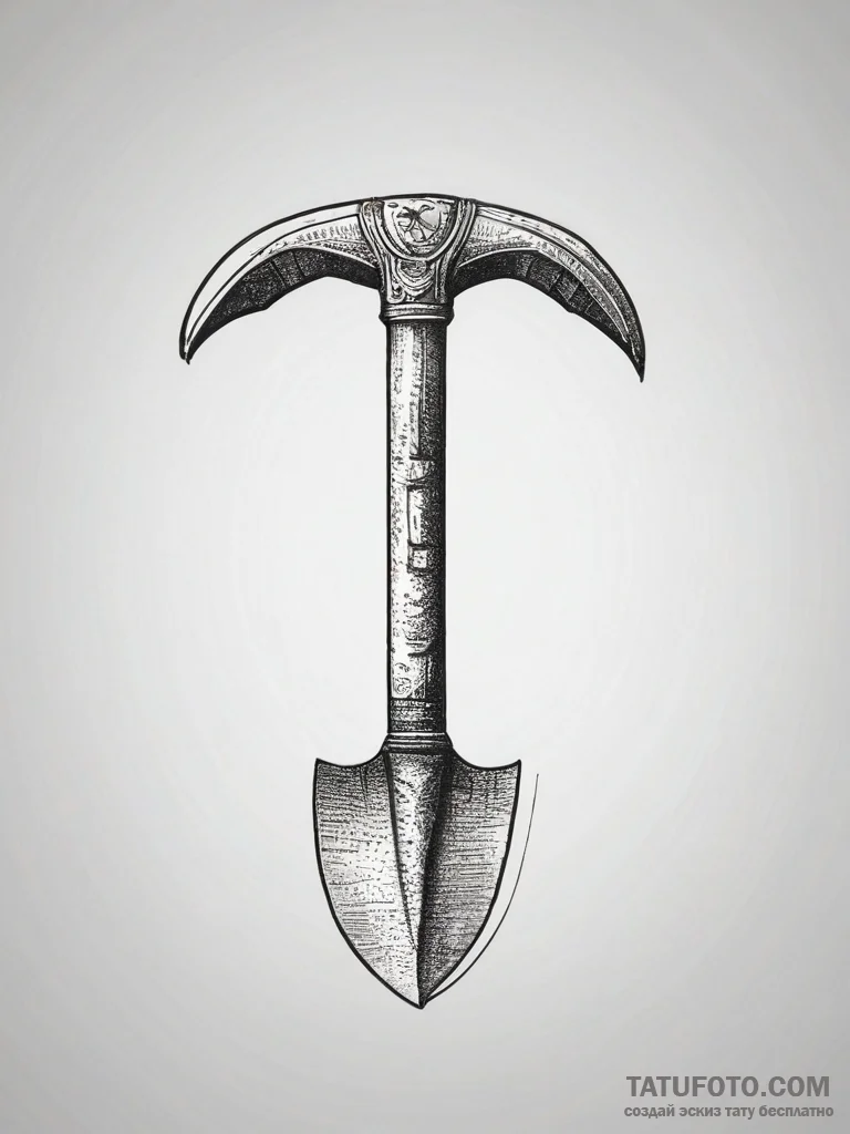 Tattoo design a generic military shovel or en... - эскиз тату (№1753869671_0, 30.07.2025 10:01) — Tatufoto.com