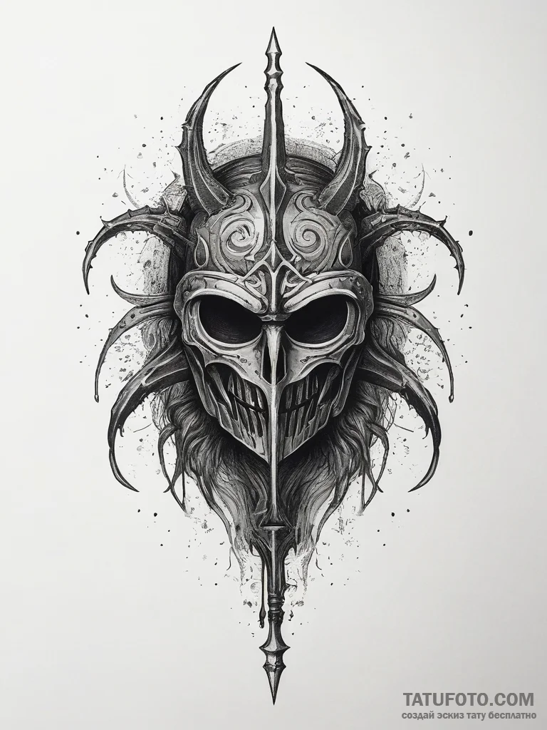 The dark sign (from dark souls), ink illustra... - эскиз тату (№1753871033_0, 30.07.2025 10:23) — Tatufoto.com
