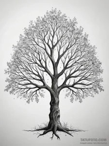 Tattoo design a tree with branches for parent... - эскиз тату (№1753871627_0, 30.07.2025 10:33) — Tatufoto.com