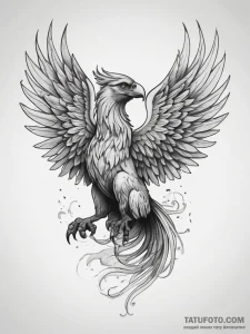 Tattoo design a powerful griffin, majestic an... - эскиз тату (№1753876144_0, 30.07.2025 11:49) — Tatufoto.com