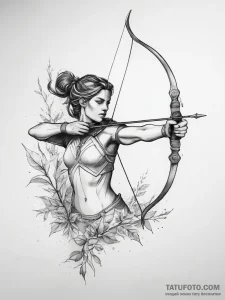 Tattoo sketch a sagittarius archer with a bow... - эскиз тату (№1753876340_0, 30.07.2025 11:52) — Tatufoto.com