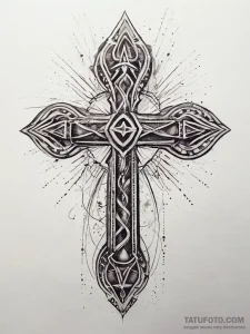 Tattoo design a 'key of life' (ankh) split be... - эскиз тату (№1753877506_0, 30.07.2025 12:11) — Tatufoto.com