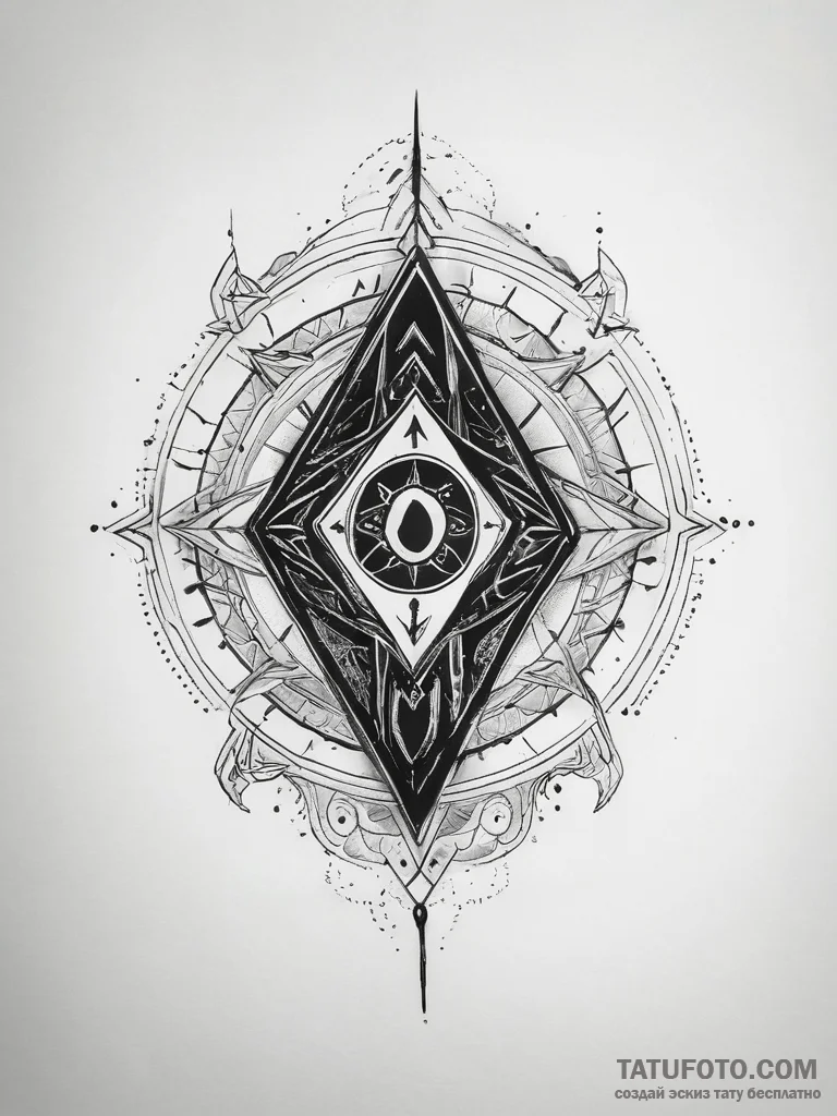 131. tattoo sketch: the rune "klad," depicted... - эскиз тату (№1753878294_0, 30.07.2025 12:24) — Tatufoto.com