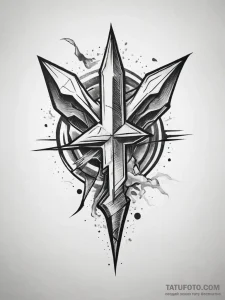 Tattoo design a stylized lightning bolt from... - эскиз тату (№1753878493_0, 30.07.2025 12:28) — Tatufoto.com