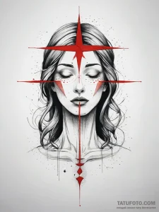 Mother of god, tattoo line art, fine lines, d... - эскиз тату (№1753879086_0, 30.07.2025 12:38) — Tatufoto.com