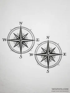 Tattoo design two halves of a compass that al... - эскиз тату (№1753880078_0, 30.07.2025 12:54) — Tatufoto.com