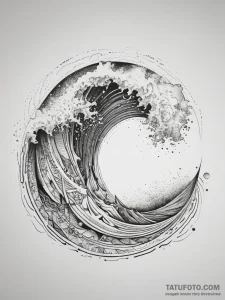 Tattoo design an abstract representation of a... - эскиз тату (№1753881275_0, 30.07.2025 13:14) — Tatufoto.com