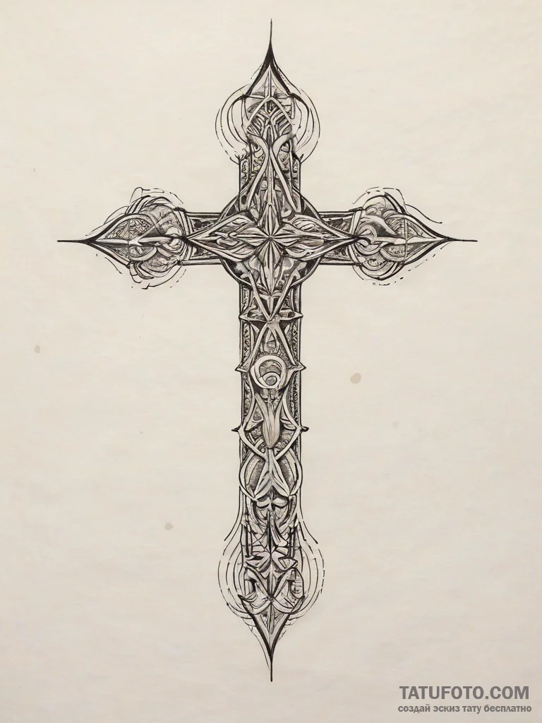 Domes, concept art for tattoo, detailed cross... - эскиз тату (№1753881861_0, 30.07.2025 13:24) — Tatufoto.com