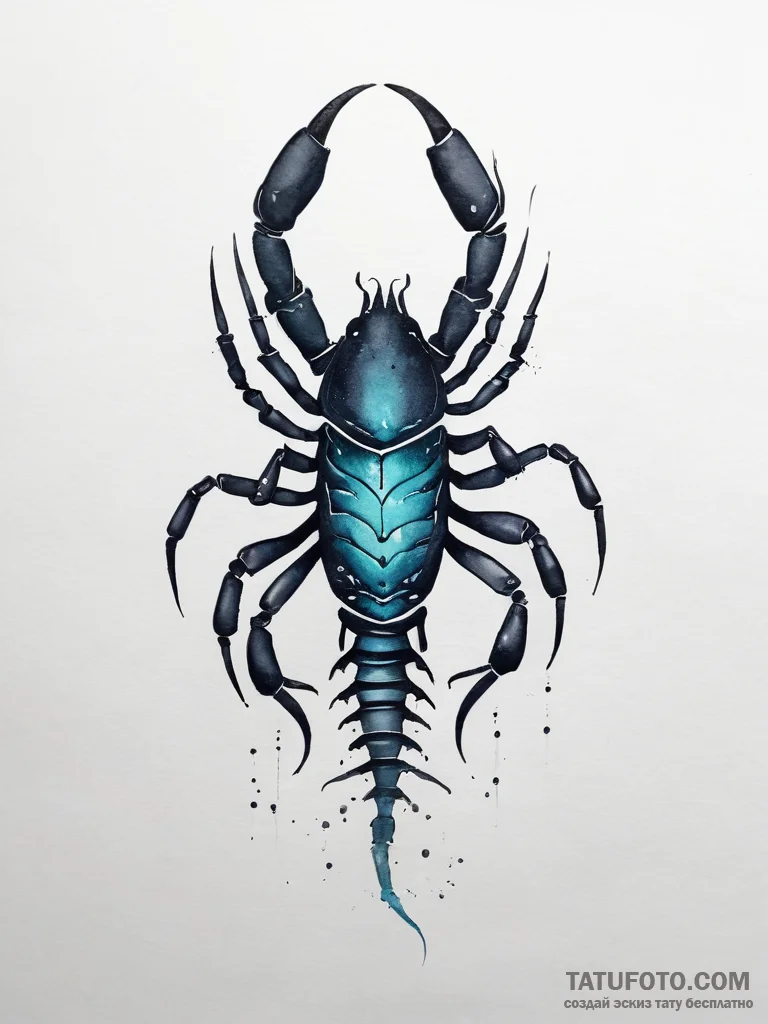 Tattoo design a scorpio scorpion, part blackw... - эскиз тату (№1753882059_0, 30.07.2025 13:27) — Tatufoto.com