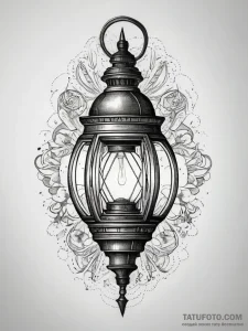 Tattoo design a neo-traditional lamp or lante... - эскиз тату (№1753882650_0, 30.07.2025 13:37) — Tatufoto.com