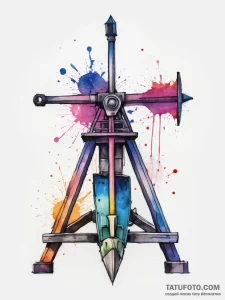 Tattoo sketch a medieval trebuchet or catapul... - эскиз тату (№1753883234_0, 30.07.2025 13:47) — Tatufoto.com