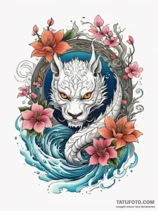 Tattoo design a garden gate or a front door w... - эскиз тату (№1753883626_0, 30.07.2025 13:53) — Tatufoto.com