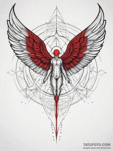 Fallen angel, tattoo flash sheet design, blac... - эскиз тату (№1753888150_0, 30.07.2025 15:09) — Tatufoto.com