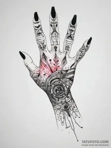 Tattoo design a human hand merged with metall... - эскиз тату (№1753888931_0, 30.07.2025 15:22) — Tatufoto.com