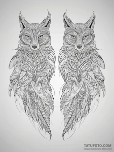 Tattoo sketch a stylized 'spirit animal' for... - эскиз тату (№1753889125_0, 30.07.2025 15:25) — Tatufoto.com