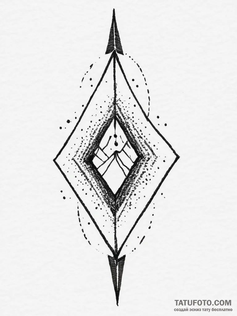 Tattoo design a "rank up" arrow with a challe... - эскиз тату (№1753892869_0, 30.07.2025 16:27) — Tatufoto.com