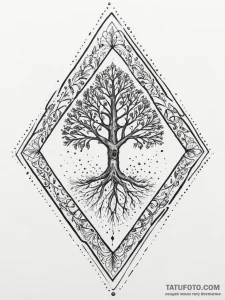 Tattoo design: a "seeded field" rhombus integ... - эскиз тату (№1753893266_0, 30.07.2025 16:34) — Tatufoto.com