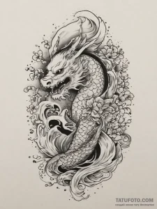 Tattoo design a crescent moon with a smaller... - эскиз тату (№1753896256_0, 30.07.2025 17:24) — Tatufoto.com