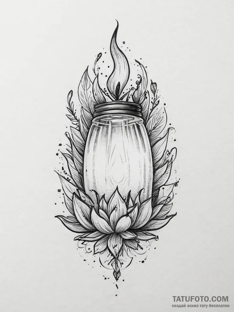 Tattoo sketch a single, glowing light in a va... - эскиз тату (№1753896458_0, 30.07.2025 17:27) — Tatufoto.com