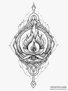 р сѓрѕр° рљсђр°рґр° (krada, fire, sacrifice,... - эскиз тату (№1753896657_0, 30.07.2025 17:30) — Tatufoto.com