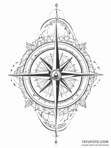 Compass rose (is there as wind rose, but can... - эскиз тату (№1753897851_0, 30.07.2025 17:50) — Tatufoto.com
