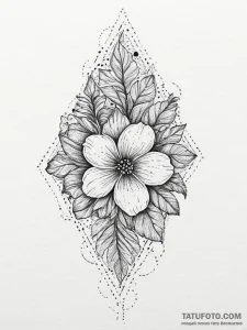 Tattoo sketch a word with subtle floral accen... - эскиз тату (№1753900818_0, 30.07.2025 18:40) — Tatufoto.com