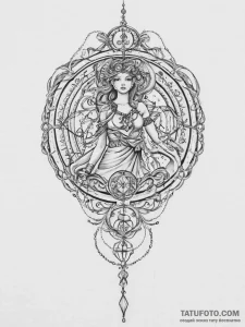 Tattoo sketch a subtle hint of the zodiac ele... - эскиз тату (№1753901406_0, 30.07.2025 18:50) — Tatufoto.com